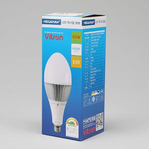 메가맨 87383 LED 미사일 벌브 60W 주광