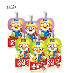 뽀로로 홍삼쏙쏙 100ml 사과매실10개+포도블루베리10개/총20개/무배/유통기한임박/상세참조