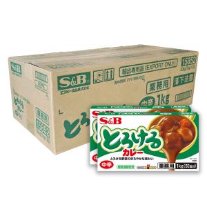 (소비기한 ~25.02.20) S&B 에스비 업소용 토로케루 카레 중간매운맛 1kg 1박스 (20개입)