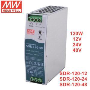 파워서플라이 MEAN WELL SDR-120 시리즈 120W 단일 출력 산업용 DIN 레일 전원 공급 장치