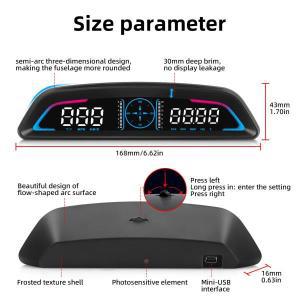 G3 / B3 헤드 업 디스플레이 OBD2 GPS 스마트 자동차 HUD 디지털 속도계 보안 경보 RPM 수온 타코미터 시계