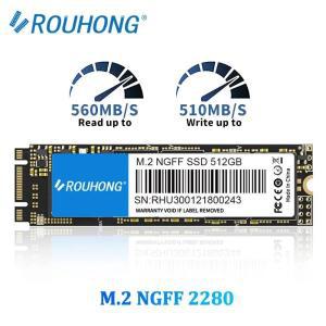 ROUHONG 노트북 데스크탑용 SSD Ngff M2, 1TB, 256GB, SATA,