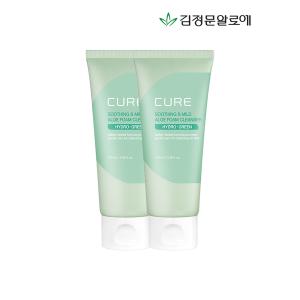 [김정문알로에]큐어 수딩 앤 마일드 알로에 폼 클렌저 100ml 2개_P354712151