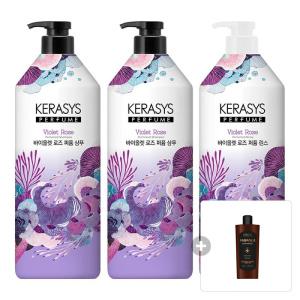 케라시스 퍼퓸 바이올렛 로즈 샴푸, 1L, 2개+린스, 1L, 1개+증정(프로폴리스 데미지 리페어샴푸, 180ml, 1개)