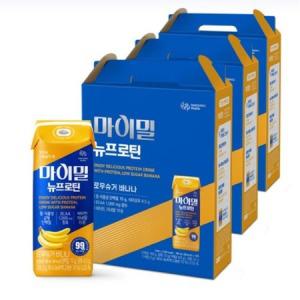 대상웰라이프 마이밀 마시는 뉴프로틴 바나나 190ml (48팩) 영양보충 맛있는 간편한 단백질 음료