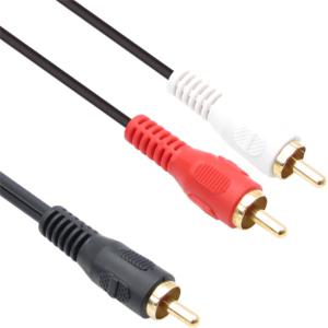 NETmate RCA to RCA 2선 Y형 케이블 1.5M NMA-R2150N 금도금 음성(서브우퍼)케이블 RCA-2RCA 다양한 AV기기