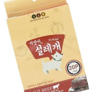 3WC 강아지짜먹는간식 애견영양간식 강아지치즈 설레개 소고기20P 눈건강