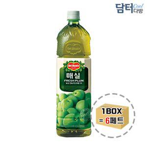 롯데 델몬트 매실 1.5L (6페트)음료 매실차 주스 상큼한 과즙 음료수 액기스 맛수 달콤한 상차