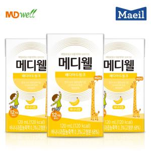 매일유업 메디웰 페디아드링크 미니 바나나맛 1박스 (120ml x 24팩)