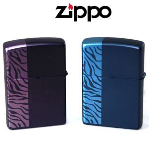 M- USA 정품 지포 라이터 지브라 패턴 2칼라 보라 블루 ZIPPO Zebra Pattern Pu/Bu 한강