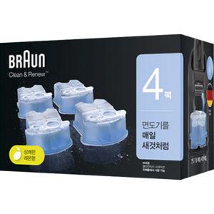 BRAUN 클린 앤 리뉴 면도기 세정액 CCR 4개입