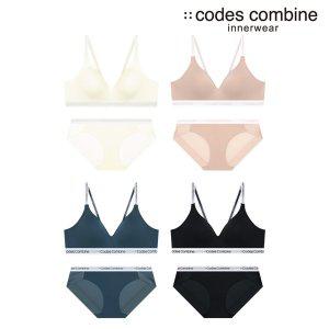 [코데즈컴바인이너웨어](강남점)화이트밴드 노와이어 여성세트 4종택1(CCWBR351+CCWBP351)