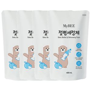 마이비 젖병세정제 거품 리필, 400ml, 4개