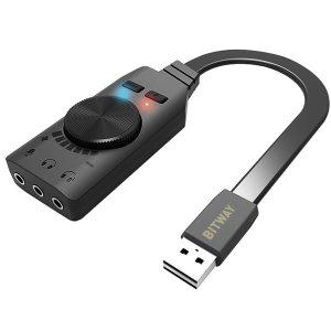 [기타]비트웨이 게이밍 외장형 USB 인터넷방송 마이크입력 사운드카드 GS3