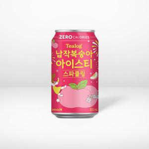 티로그 납작복숭아 아이스티 스파클링 355ml 24캔