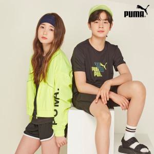 [푸마키즈][PUMA] NEW 푸마키즈 주니어 썸머 반팔티셔츠 블랙.