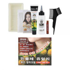 칼라코팅 영양보호 토파즈빛 염색약 60g 오렌지브라운