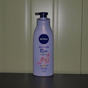 NIVEA 로즈 앤 아르간 바디 오일로션 400ml