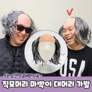 직모머리 대머리 가발 흰머리가발 웃긴가발