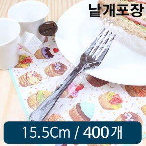 일회용 포크대 A 15.5Cm 갈색 개별포장 400개