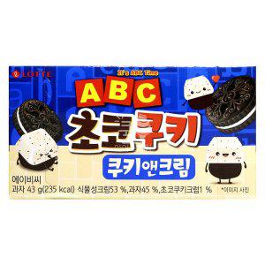 ABC 초코쿠키 쿠키앤크림 43g 6개