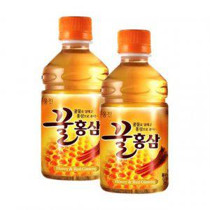 홍삼 건강음료 웅진 꿀홍삼 280ml X 24PET (반품불가)