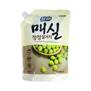 BTM 라이온 참그린 매실 청정설거지 리필 1kg