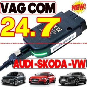 2024 OBDII 케이블 VCDS 인터페이스 VAG HEX V2 24.7 USB 인터페이스, 폭스바겐 아우디 스코다 시트 ATMEGA162 Vag com VCDS 다국어 도구