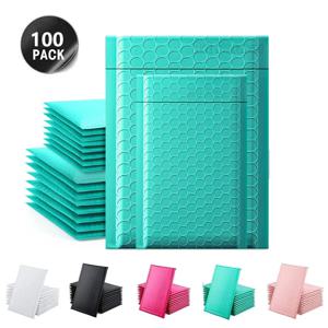 100Pcs 버블 버퍼 낙하 방지 풍선 방수 검은 색 플라스틱 Pe 포장 가방 택배 패키지 봉투 폴리 우편물