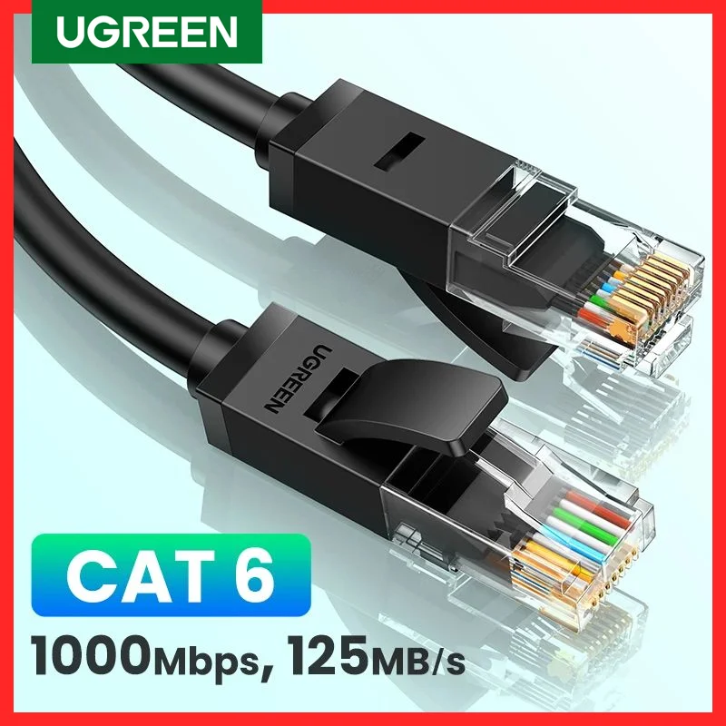 UGREEN 이더넷 케이블 Cat6 기가비트 고속 1000Mbps 인터넷 케이블 RJ45 PC용 차폐 네트워크 LAN 코드 PS5 PS4 PS3 Xbox