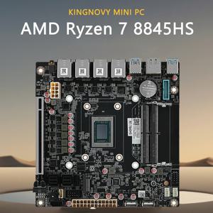 9 베이 AMD 라이젠 9 7940HS 7 8845HS 데몬 보드, USB4/4x i226-V 2.5G LAN, 9xSATA3.0 2xM.2 NVMe PCIE X16 2xDDR5 17X17 ITX 소프트 라우터