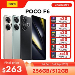 POCO F6 5G 스마트폰 글로벌 버전, 스냅드래곤®8s Gen 3 6.67 인치 1.5K 120Hz CrystalRes AMOLED 도트 디스플레이, 50MP 카메라, 90W NFC