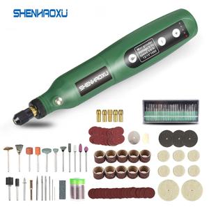 Dremel 액세서리가 있는 무선 그라인더 전기 드릴, 5 단 조정 가능한 조각 펜, 절단 연마 드릴링 회전 공구