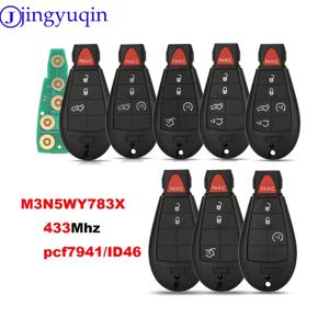 Jingyuqin 433Mhz 7941 원격 자동차 키 Fob M3N5WY783X 크라이슬러 타운 & 컨트리 지프 그랜드 체로키 닷지 캐러밴 여행