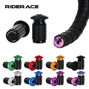 RIDERACE 자전거 핸들 바 엔드 플러그, 알루미늄 합금, MTB 산악 자전거 로드 사이클링 핸들 바 그립 캡, 멀티 컬러 커버