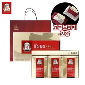 정관장 홍삼활력 40ml x 30포 + 고급보자기포장 쇼핑백 한국인삼공사 국내산 6년근 홍삼 선물