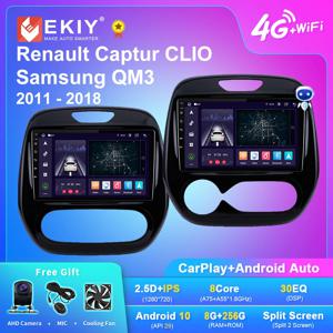 EKIY X7 안드로이드 차량 라디오 르노 Captur CLIO 삼성 QM3 2011 - 2018 스테레오 카플레이 GPS 네비게이션 시스템 2 din DSP DVD HU