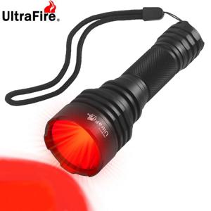 UltraFire C8 LED 야외 강력한 붉은 빛 손전등 350 미터 초점 야간 사냥 토끼 스포트라이트를위한 휴대용 장거리 랜턴