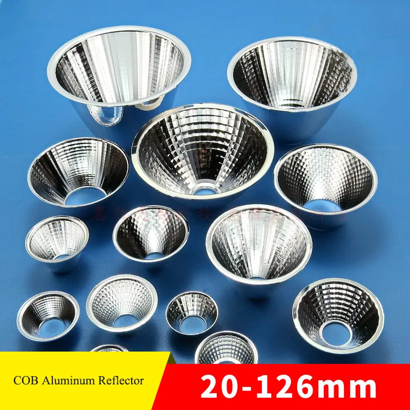 COB 램프 비드용 광학 LED 알루미늄 반사경 컵, DIY 조명용 전등갓 교체 반사 볼, 20-126mm, 15-120 도 렌즈 거울 써클렌즈 렌즈 한국 볼록렌즈 전등갓 랜턴 쉐이드 등갓 랜턴쉐이드 골제로 쉐이드 전등갓 랜턴 쉐이드 등갓 골제로 랜턴 쉐이드 랜턴쉐이드 전등 갓 조명갓 커버 골제로 골제로 랜턴 조명갓 스탠드갓 스텐드등갓 전등갓커버 조명덮개 골제로 쉐이드 랜턴 갓 스탠드 갓