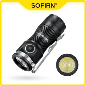 Sofirn-SC13 LED 미니 전술 18350 손전등, 6000K 키체인 비상 토치, SST40, 1300lm