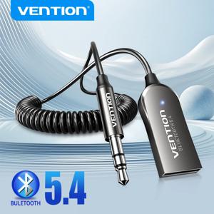 Vention 블루투스 5.4 Aux 어댑터, 무선 자동차 블루투스 리시버, USB 3.5mm 잭, 오디오 음악 마이크, 핸즈프리 자동차 스피커용