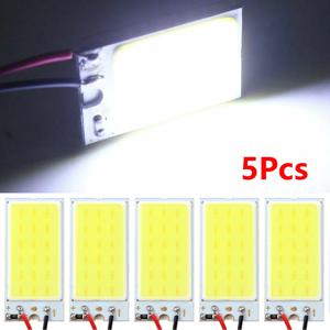 COB LED 패널 조명, 12V LED 전구, 인테리어 램프 부품 교체, 화이트 슈퍼 브라이트, 자동차 조명 액세서리, 5 개