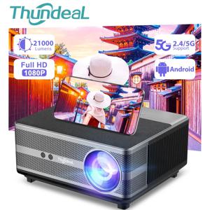 ThundeaL 빔프로젝터 1080P 풀 HD LED 프로젝터, 4K 와이파이 안드로이드 프로젝터, 자동 초점 TD98 TD98W PK DLP 3D 비디오, 스마트 홈 시어터 비머 빔프로젝터 4k 한글지원