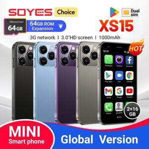 SOYES XS15 미니 스마트폰, 안드로이드 8.1, 3.0 인치 디스플레이, 2GB RAM, 16GB ROM, 듀얼 SIM 대기 플레이 스토어, 3G 리틀 폰