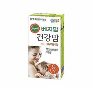 Vegemil Health Mom Soybean Milk 190mlx48 Pack 베지밀 건강 맘 두유 190mlx48팩