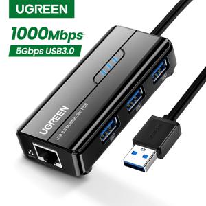 UGREEN-USB 이더넷 어댑터 1000/100Mbps USB to RJ45 USB3.0/2.0 허브 노트북 PC Xiaomi Mi Box S, 닌텐도 네트워크 카드 USB Lan