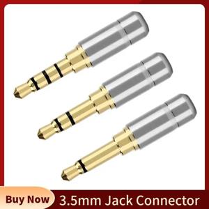 납땜용 3.5mm 잭 2 3 4 극 이어폰 플러그 커넥터, DIY 하이파이 업그레이드 헤드폰 와이어 3.5 오디오 커넥터, 금도금