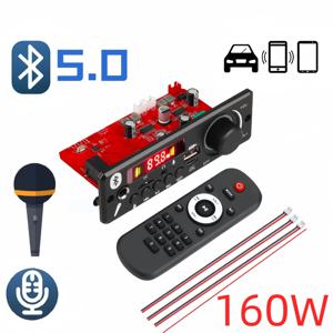 블루투스 MP3 디코더 보드, 160W 앰프, DIY MP3 플레이어, 자동차 FM 라디오 모듈, TF USB 마이크 레코드, 핸즈프리 통화, 2*80W, 12V