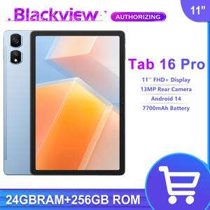 Blackview Tab16 Pro 태블릿, 11 인치 FHD + 디스플레이, 24GB(8 + 16) RAM + 256GB ROM, 안드로이드 14 13MP 후면 카메라, 7700mAh 배터리 태블릿