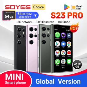 SOYES S23 프로 초박형 스마트폰, 안드로이드 8.1, 듀얼 SIM 대기, 3G 네트워크 컴팩트 휴대폰, 2GB RAM, 16GB ROM, 1000mAh